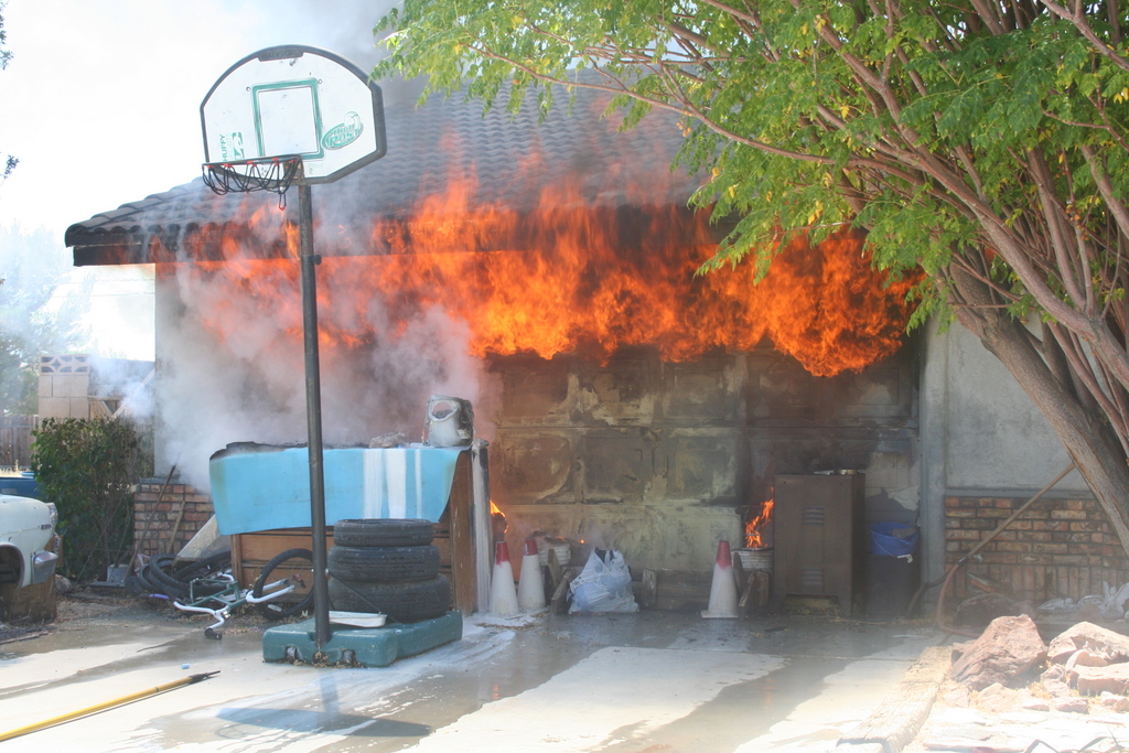 Garage Fire With Extreme Fire Load