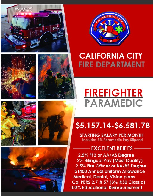 Now Hiring for Firefighter Paramedic